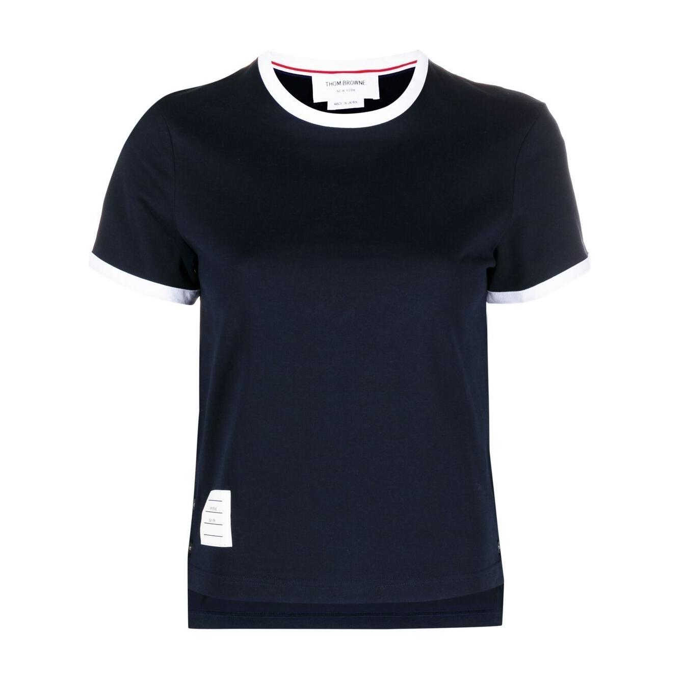 Thom Browne T-shirts and Polos Blue Topwear Thom Browne