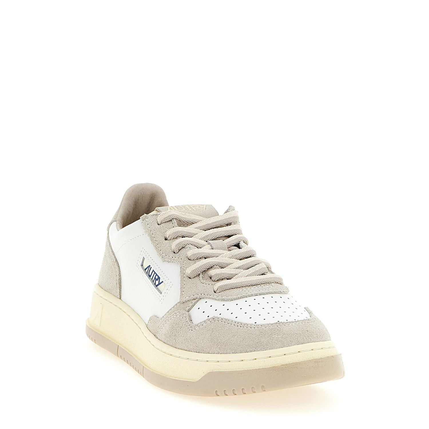 Autry Gray Cowhide Low Top Sneakers