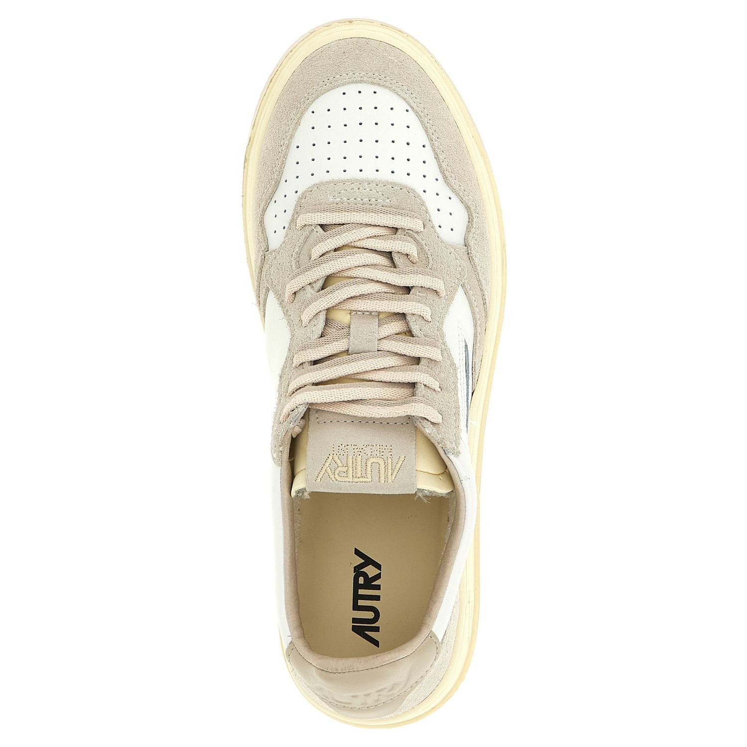 Autry Gray Cowhide Low Top Sneakers