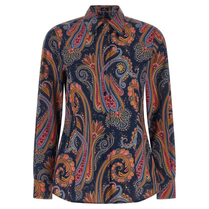 Etro Blue Cotton Blouse