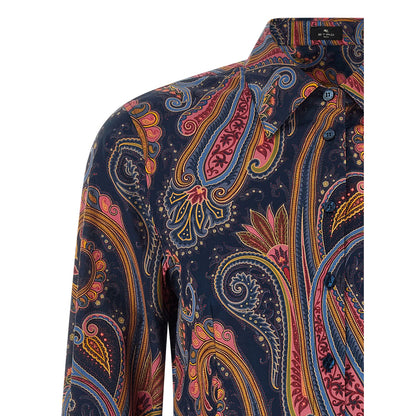 Etro Blue Cotton Blouse