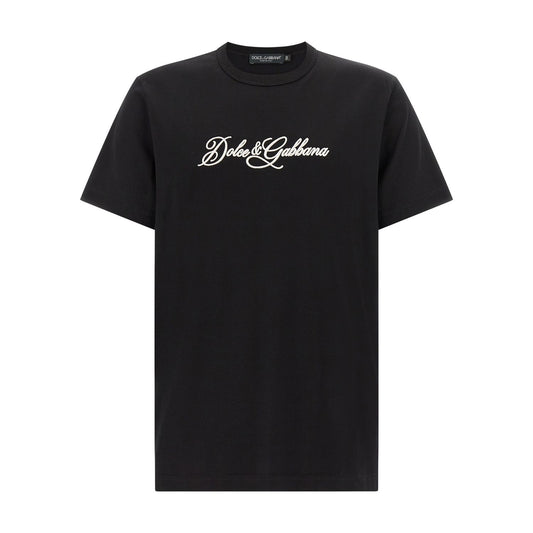 Dolce & Gabbana Black Cotton T-Shirt