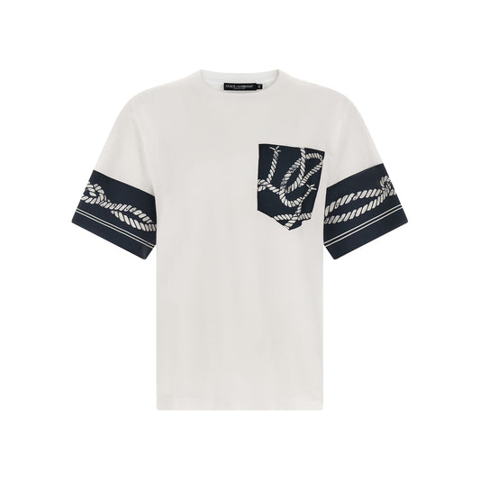 Dolce & Gabbana Blue Cotton T-Shirt