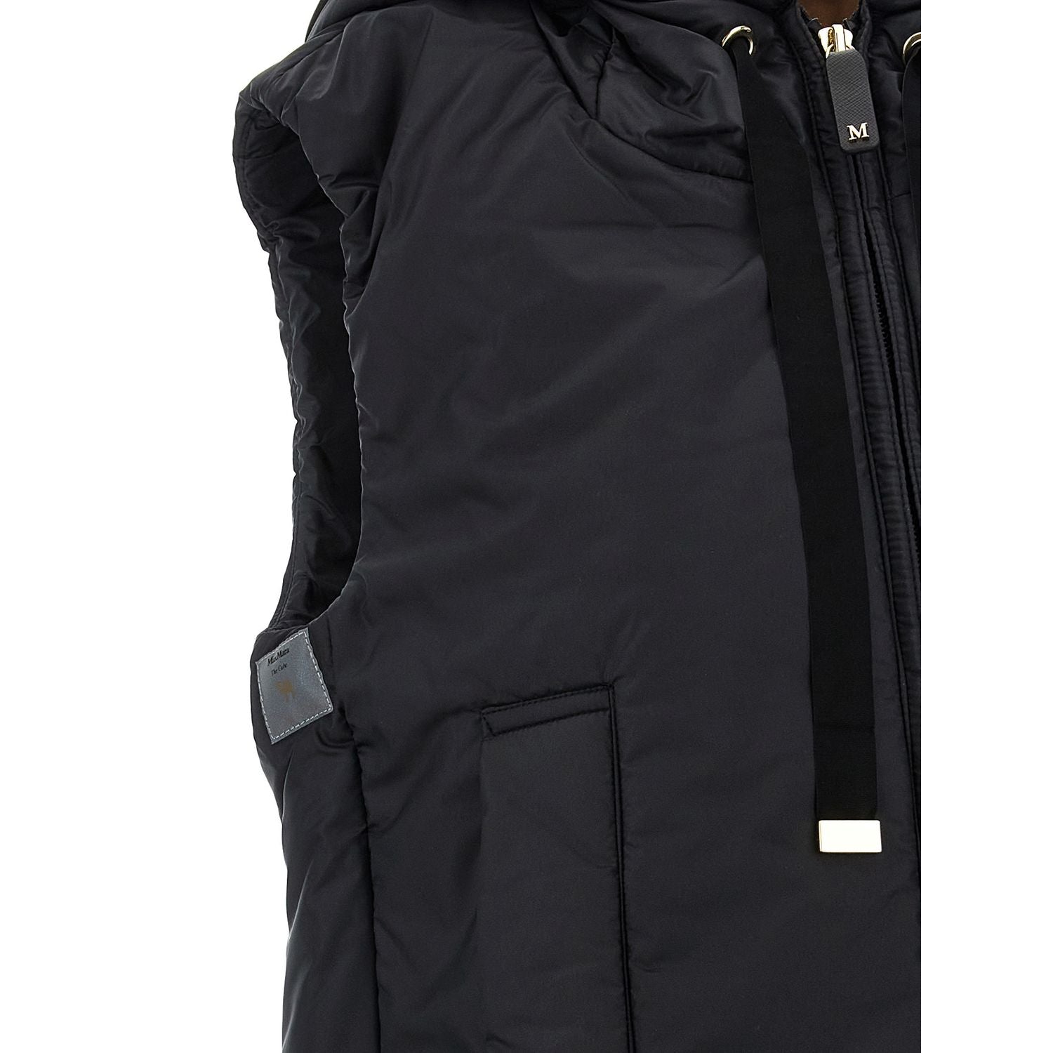 Max Mara Black Polyester Sleeveless Jacket