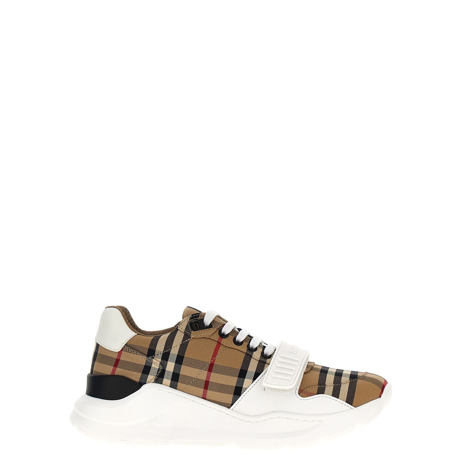 Burberry Beige Cotton Athletic Sneakers