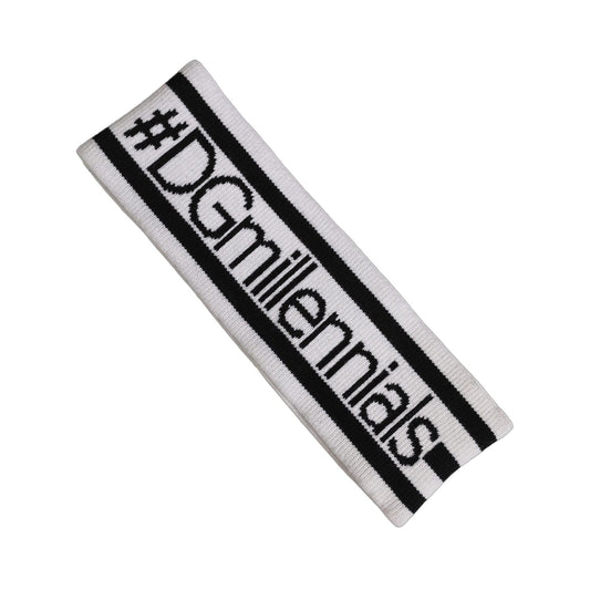 Dolce & Gabbana White Wool Knit #DGmillennials Head Band One Size Hat