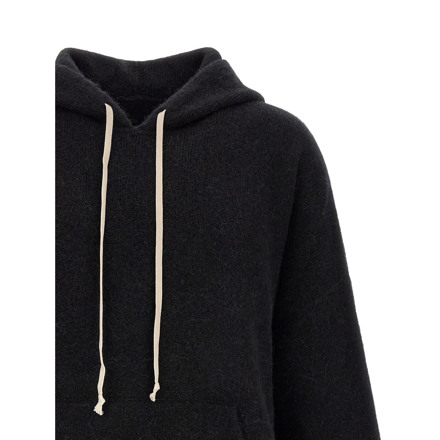Rick Owens Black Marabou Sweatshirt