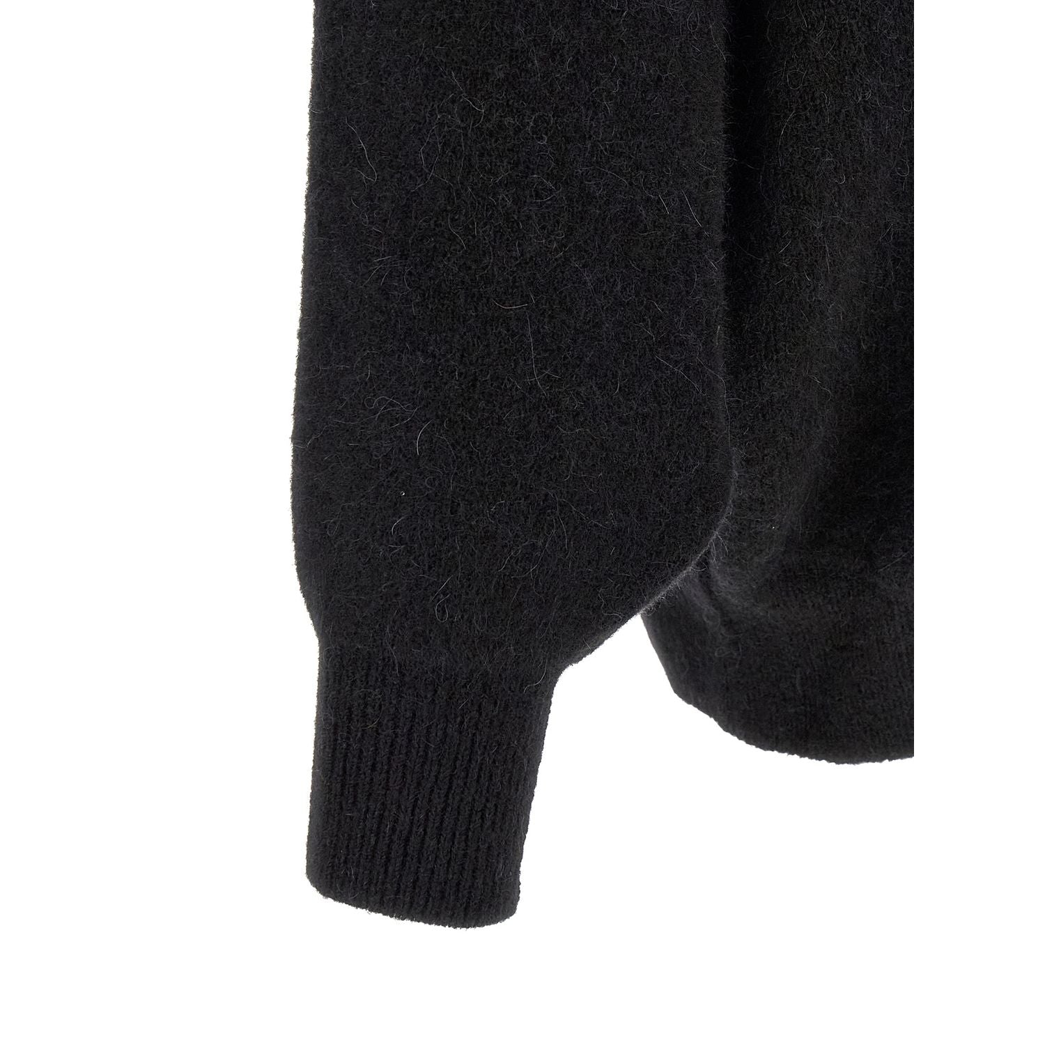 Rick Owens Black Marabou Sweatshirt