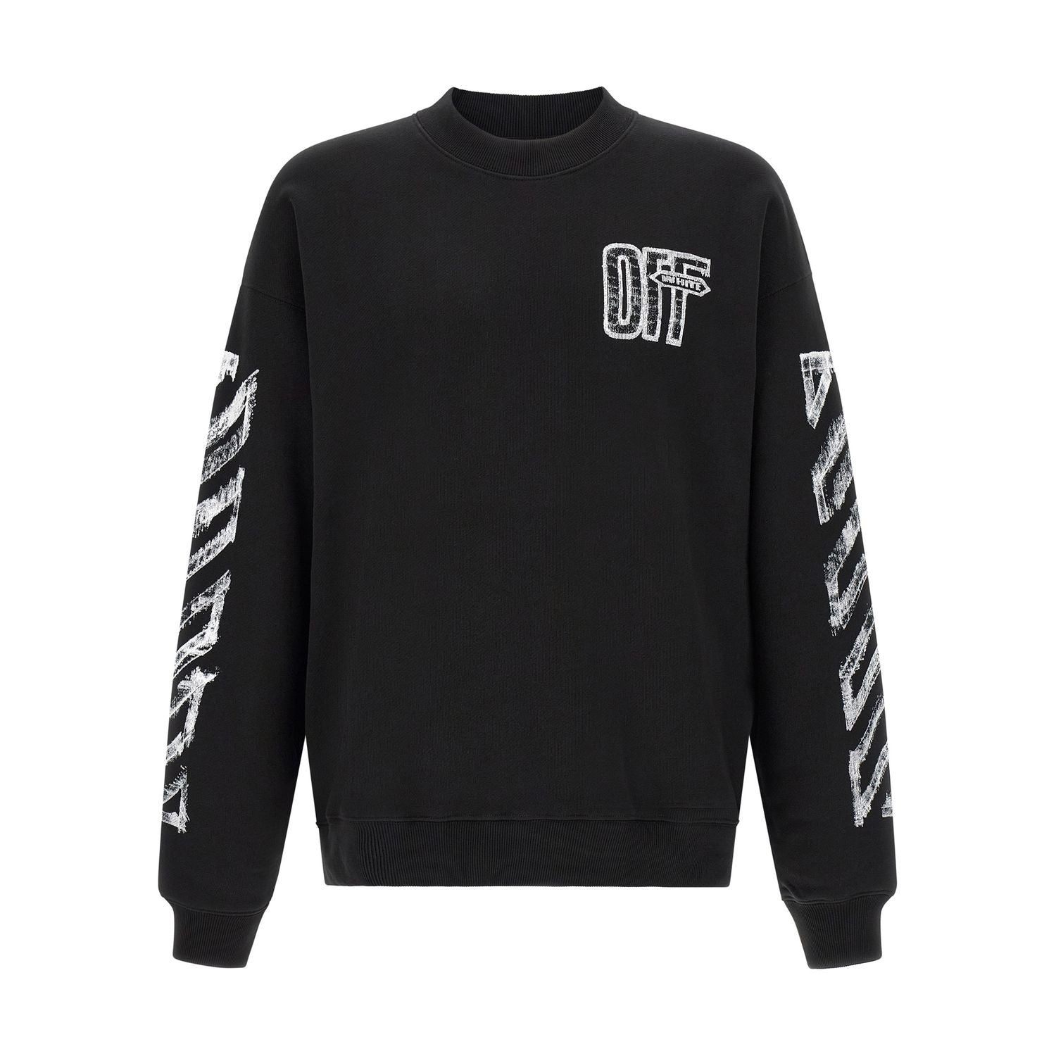 Off-White Black Cotton Sweatshirt