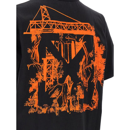 Off-White Black Cotton T-Shirt
