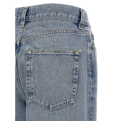 Agolde Blue Cotton Straight-Leg Jeans