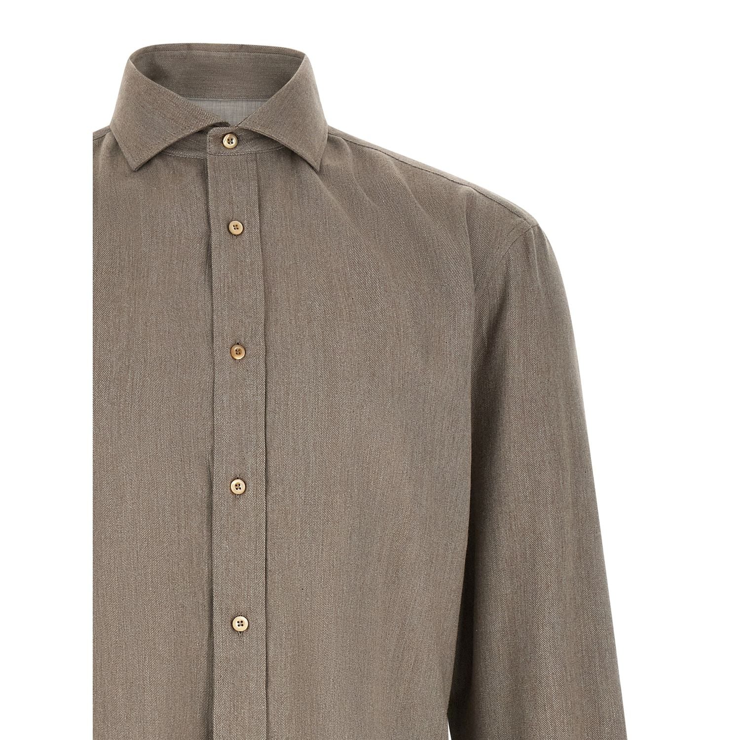 Brunello Cucinelli Gray Cotton Blouse