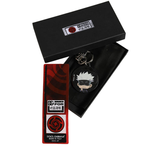 Dolce & Gabbana Black Kaisen Satoru Gojo Charm Metal Keychain Keyring