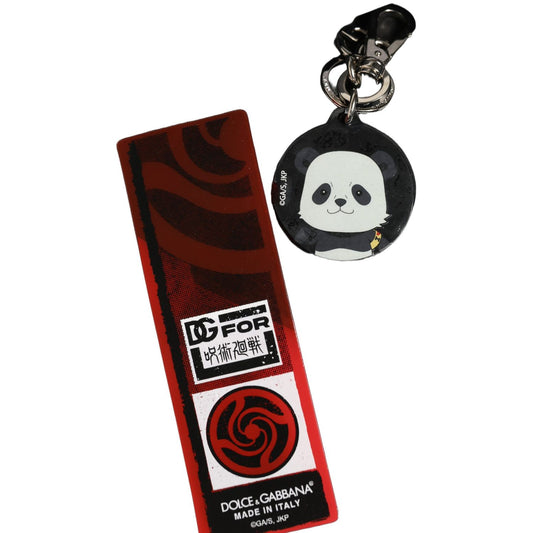 Dolce & Gabbana Black Kaisen Panda Chibi Charm Metal Keychain Keyring