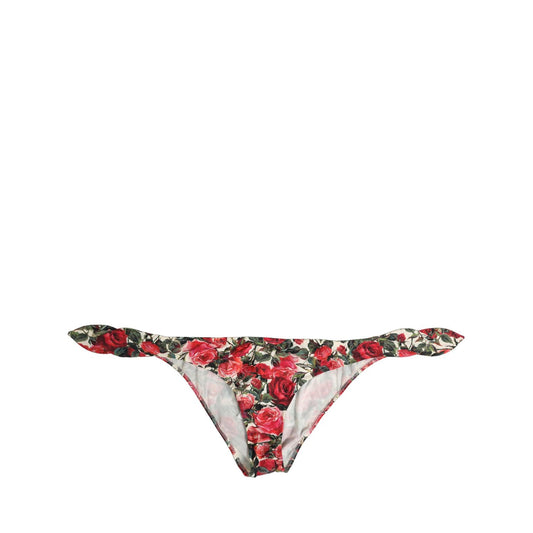 Dolce & Gabbana Multicolor Floral Print Beachwear Bikini Bottom