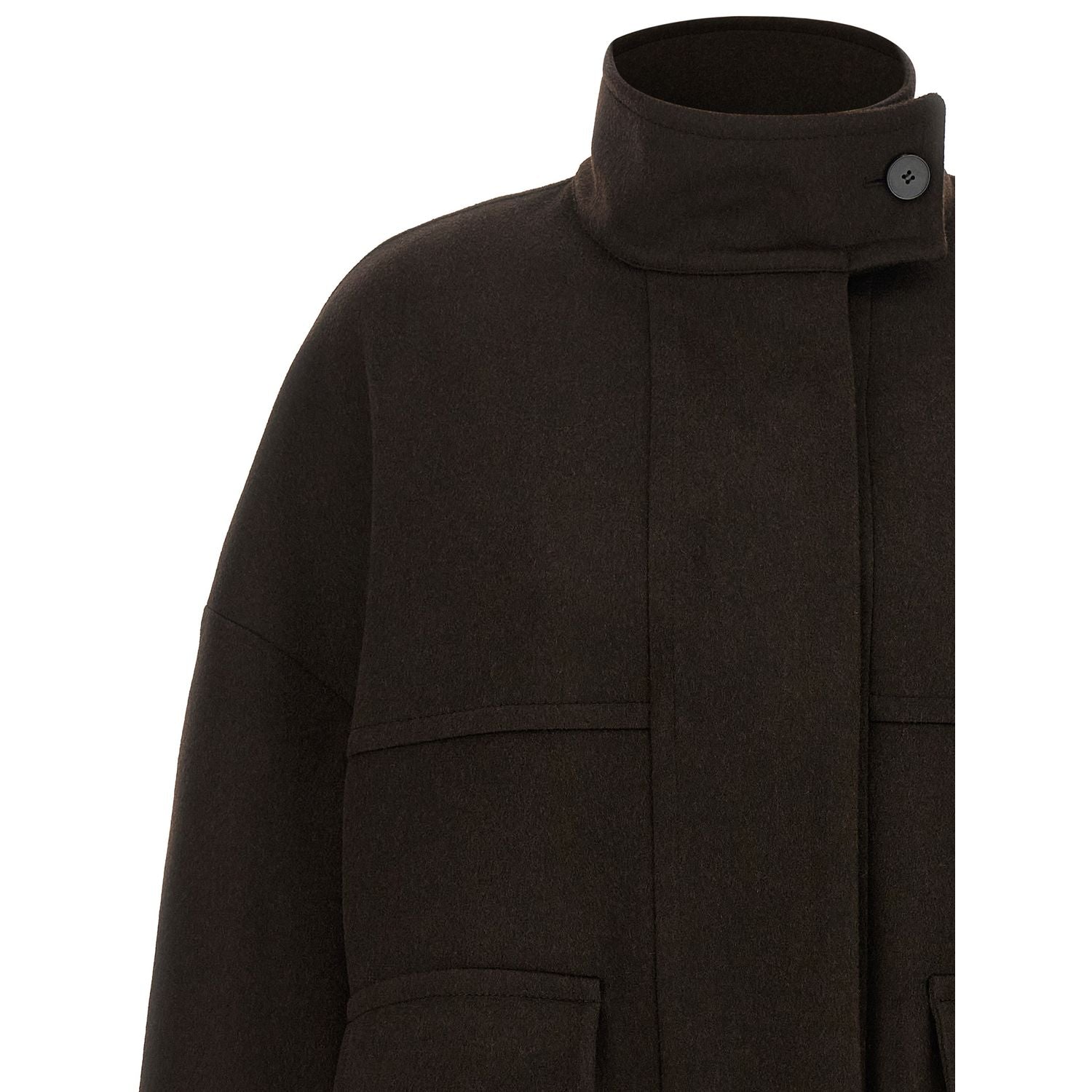 Alberto Biani Brown Wool Bomber