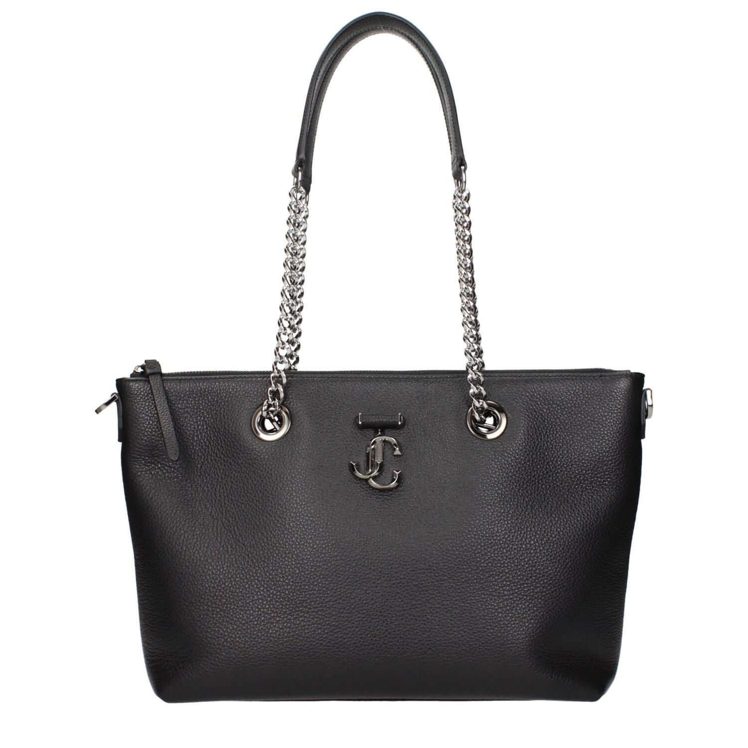 Jimmy Choo Black Leather Shoulder Bag