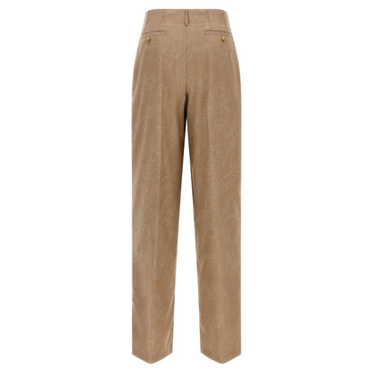 Etro Beige Wool Dress Pants