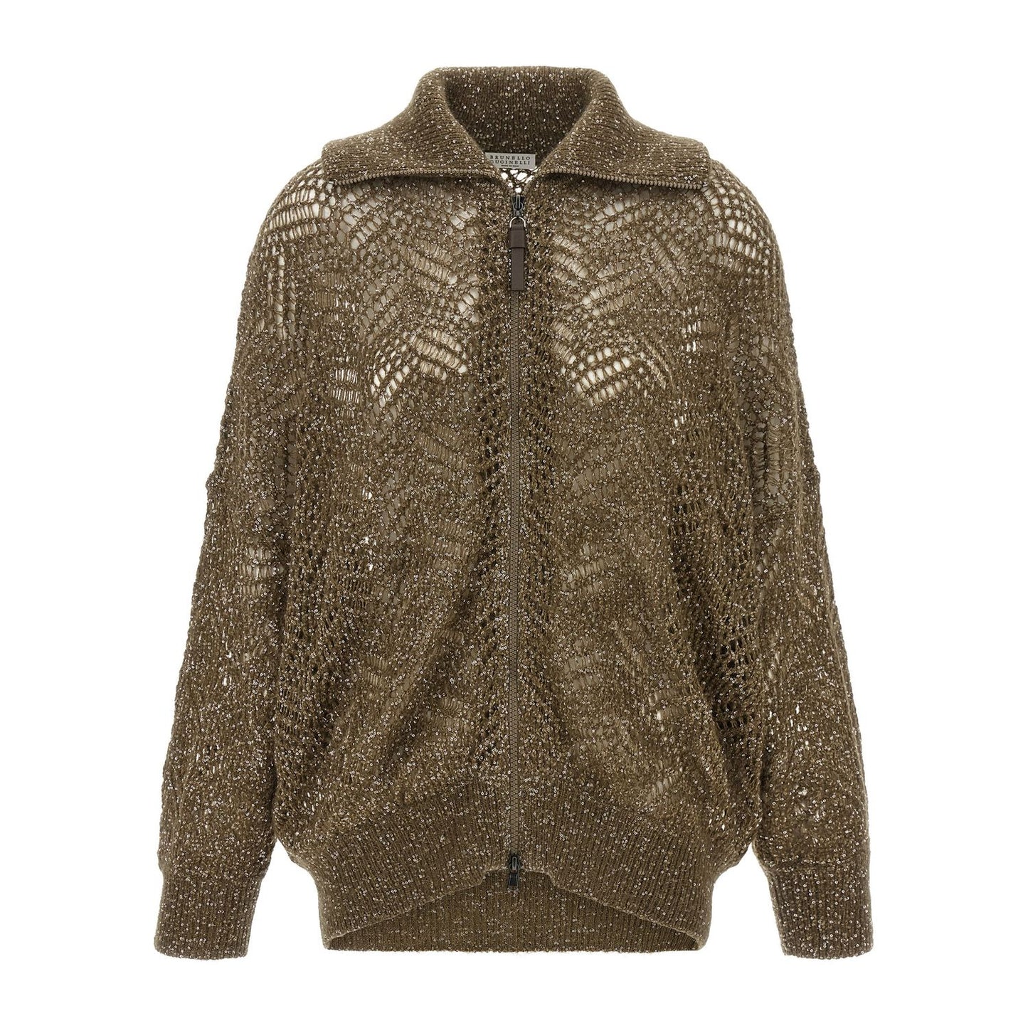 Brunello Cucinelli Brown Polyamide Cardigan