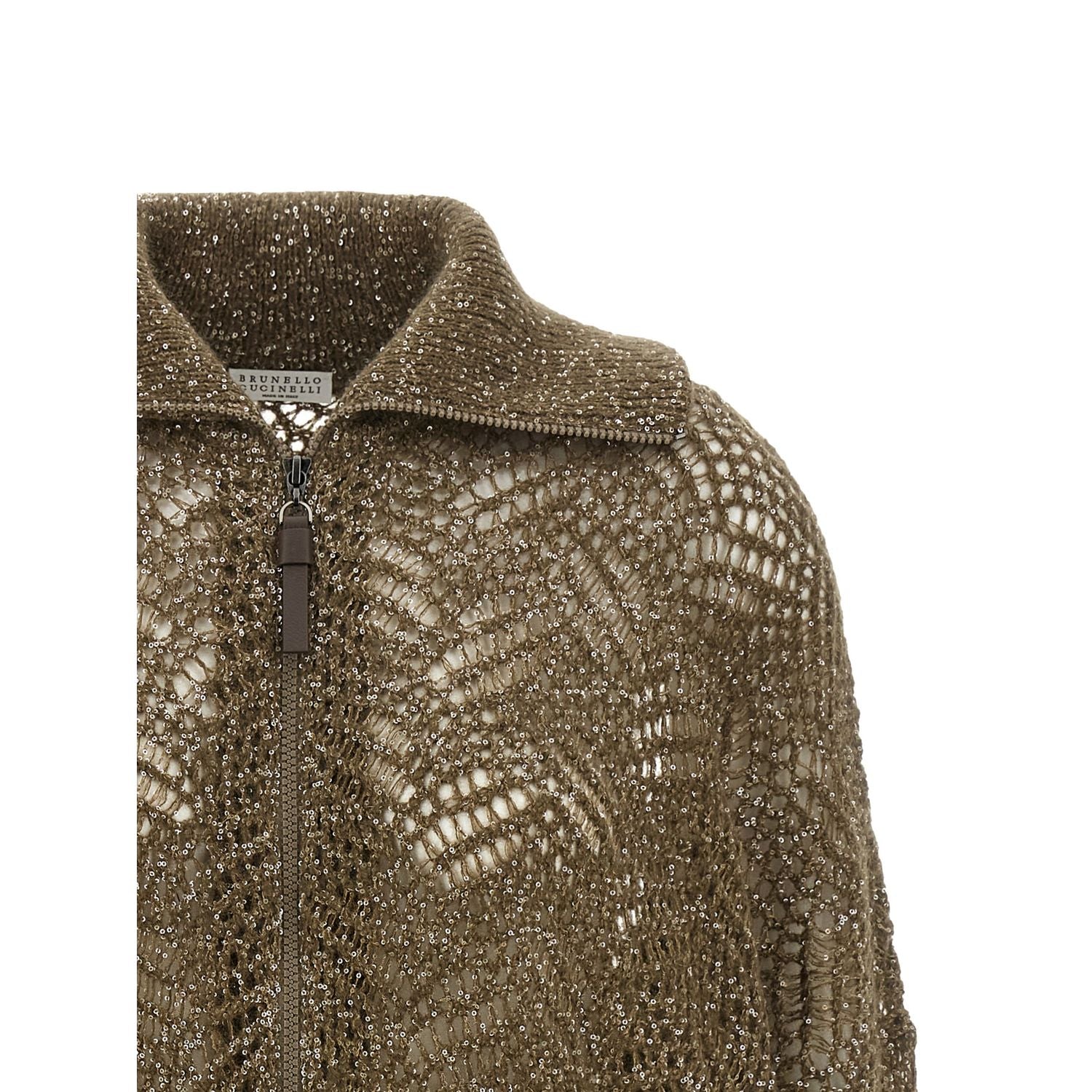 Brunello Cucinelli Brown Polyamide Cardigan