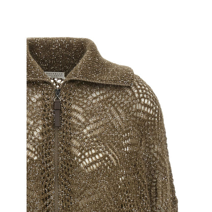 Brunello Cucinelli Brown Polyamide Cardigan