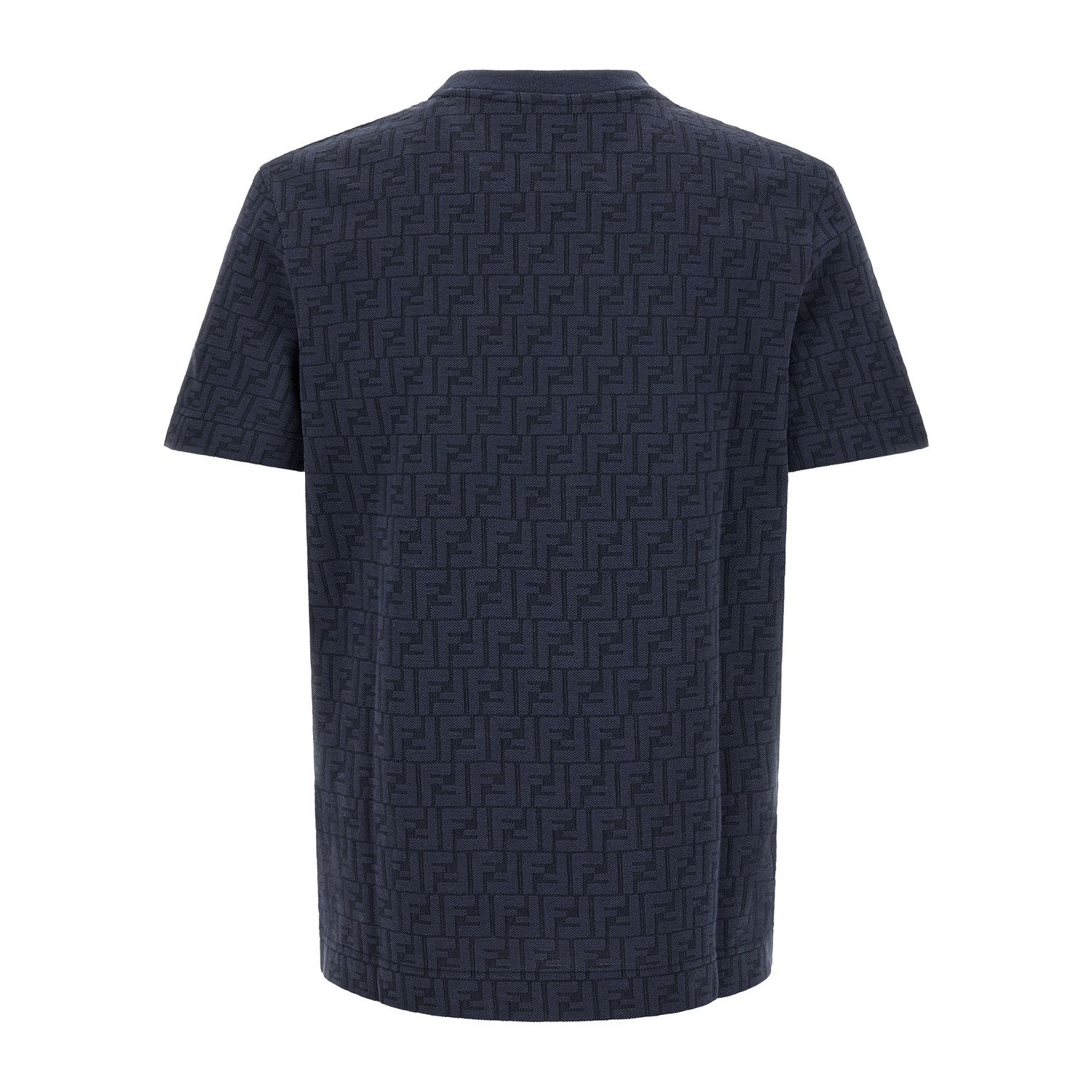 Fendi Blue Cotton T-Shirt