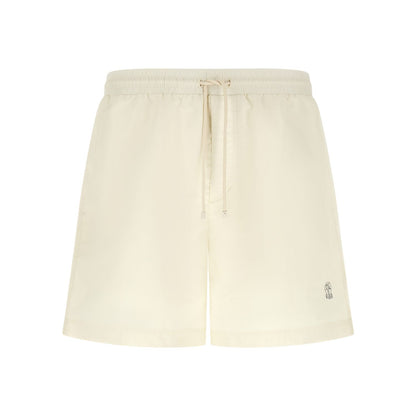 Brunello Cucinelli White Polyester Swim Shorts