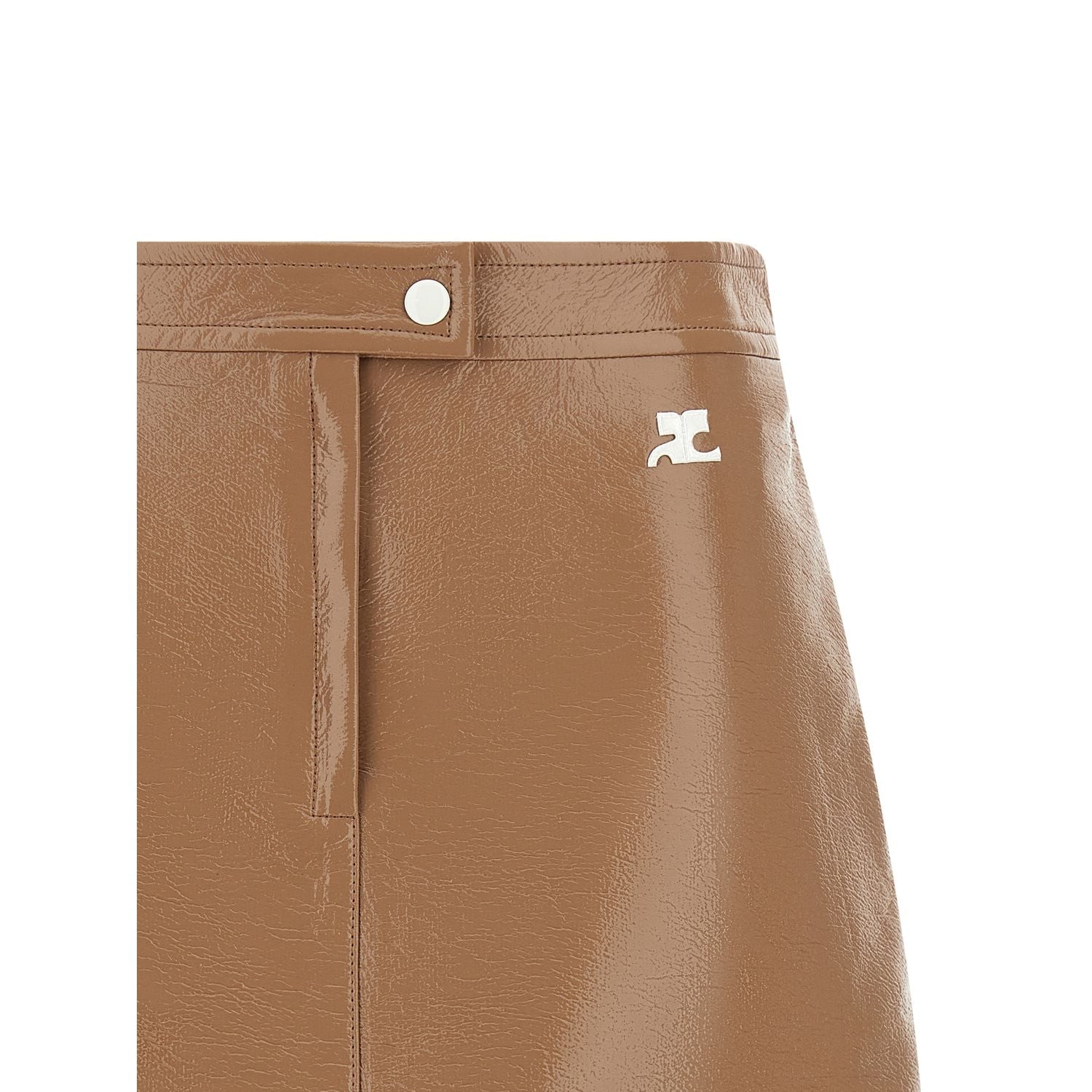 Courrèges Beige Cotton Long Skirt