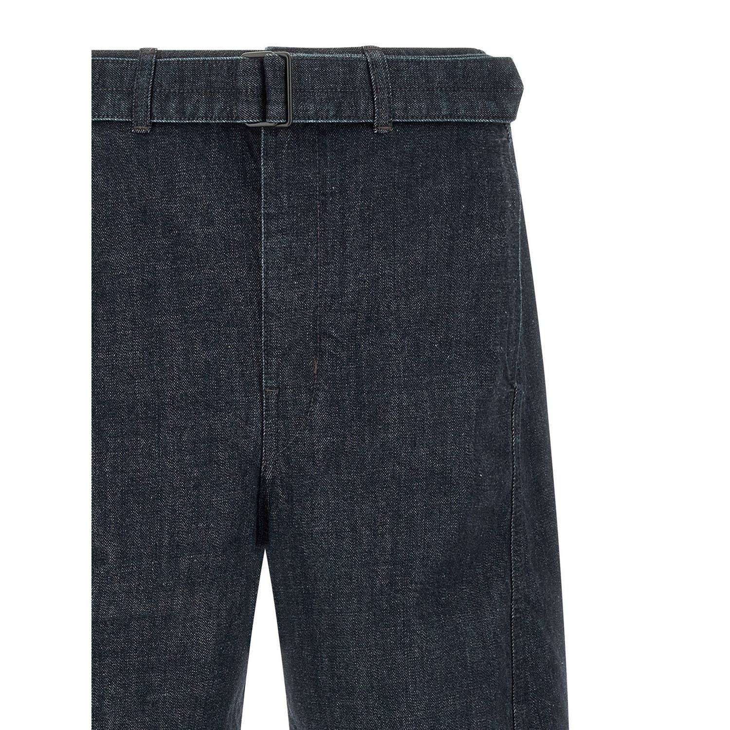Lemaire Blue Cotton Tapered Jeans