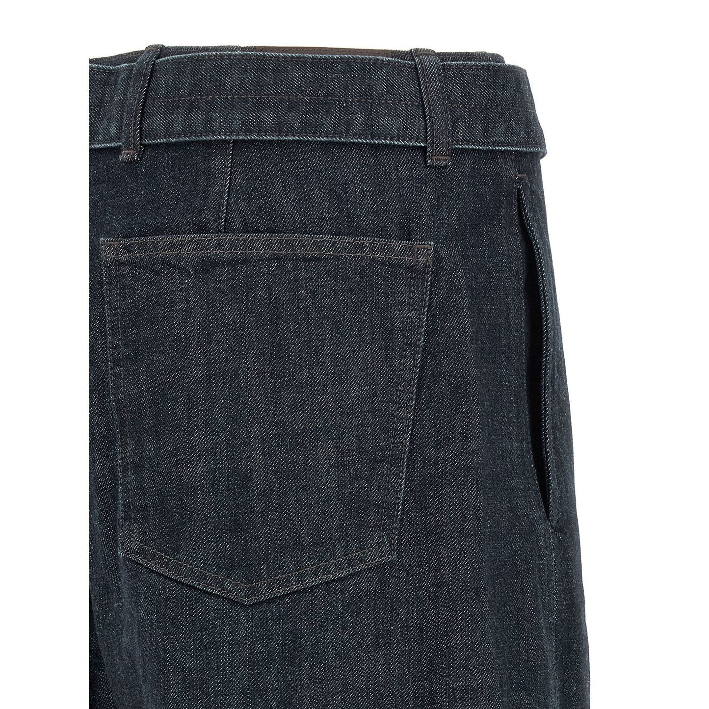 Lemaire Blue Cotton Tapered Jeans