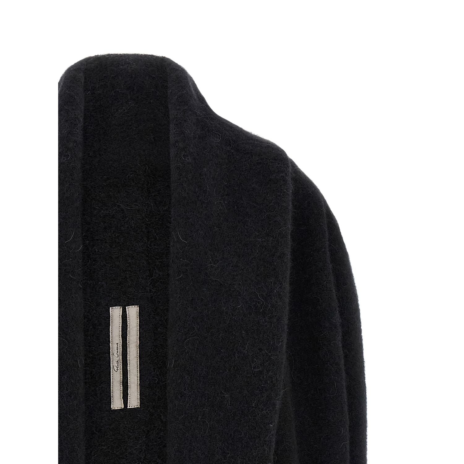 Rick Owens Black Marabou Cardigan