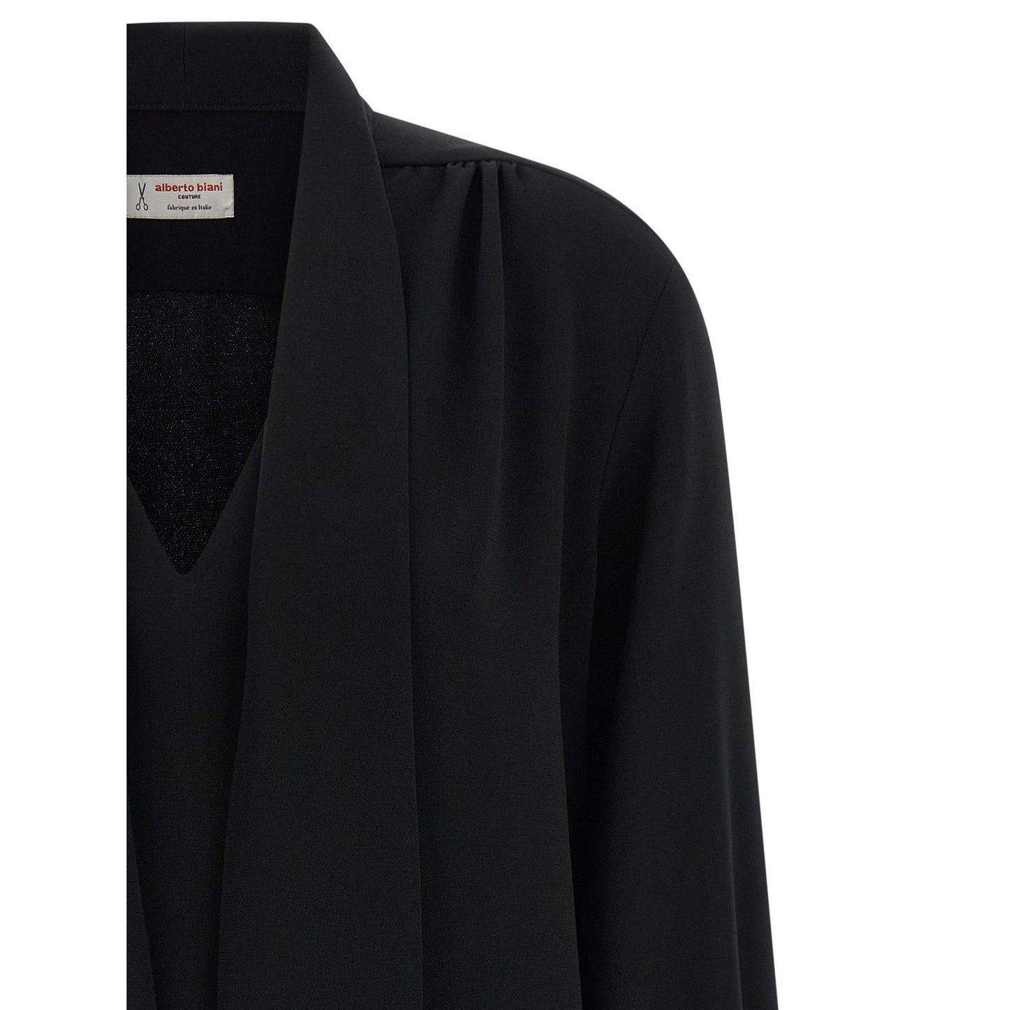 Alberto Biani Black Triacetate Blouse