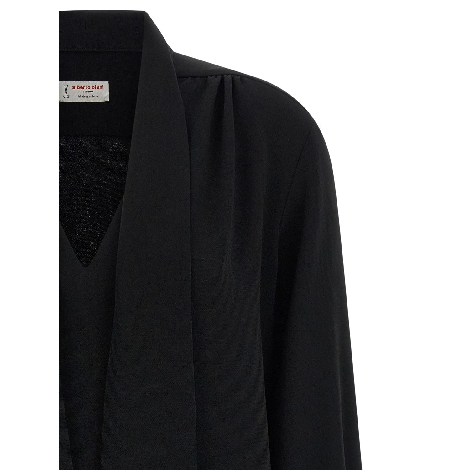 Alberto Biani Black Triacetate Blouse