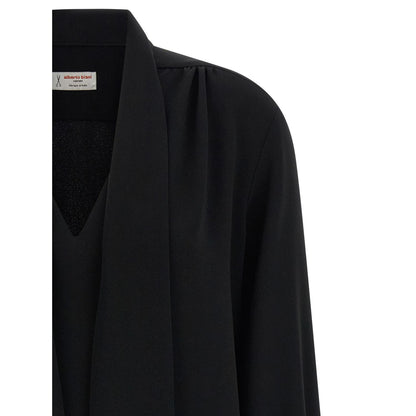 Alberto Biani Black Triacetate Blouse