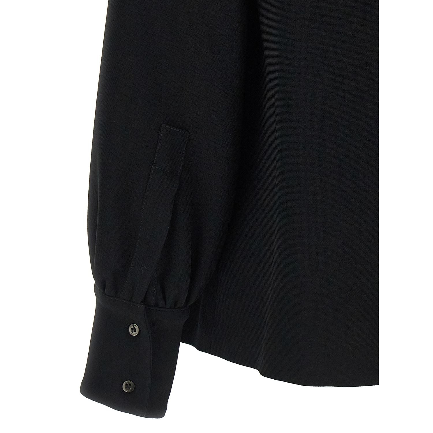 Alberto Biani Black Triacetate Blouse