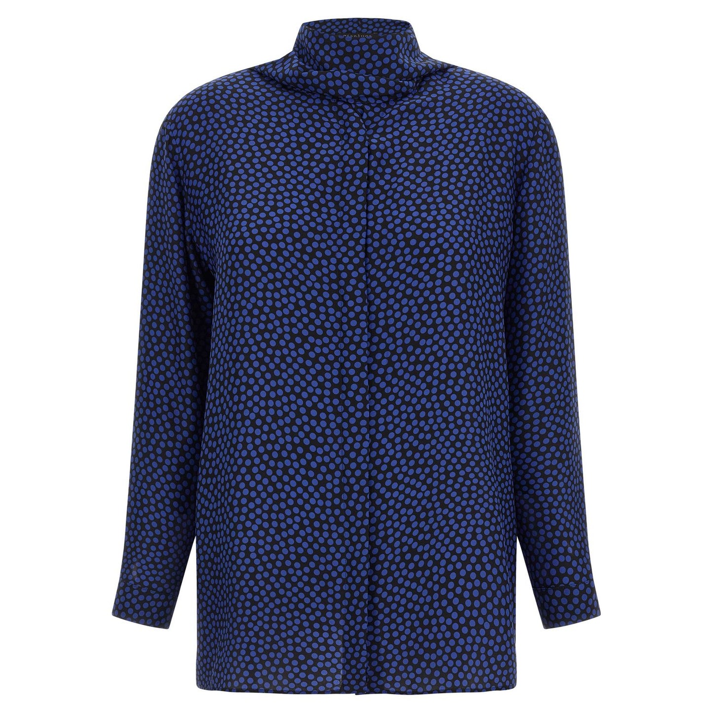 Gianluca Capannolo Blue Silk Blouse
