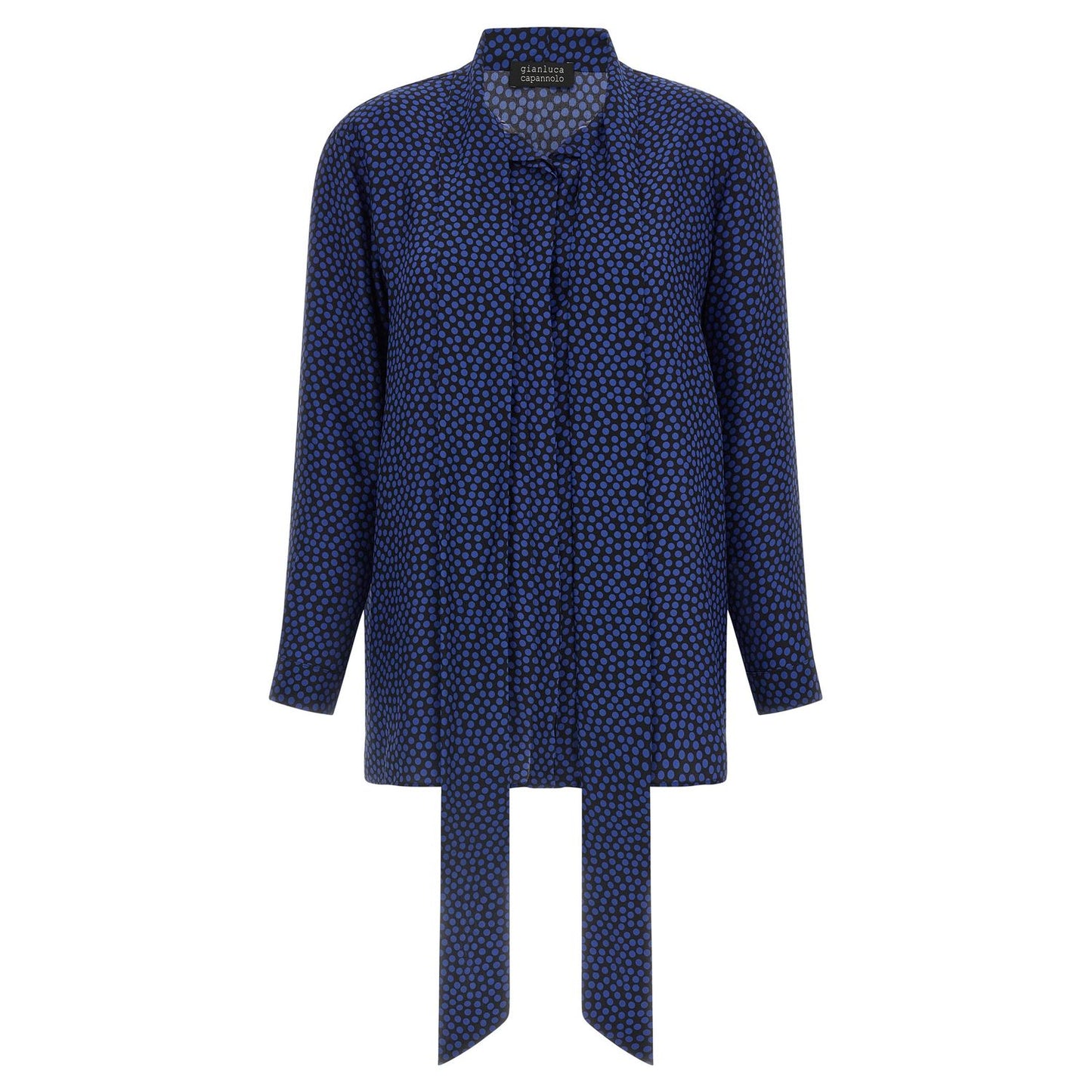 Gianluca Capannolo Blue Silk Blouse