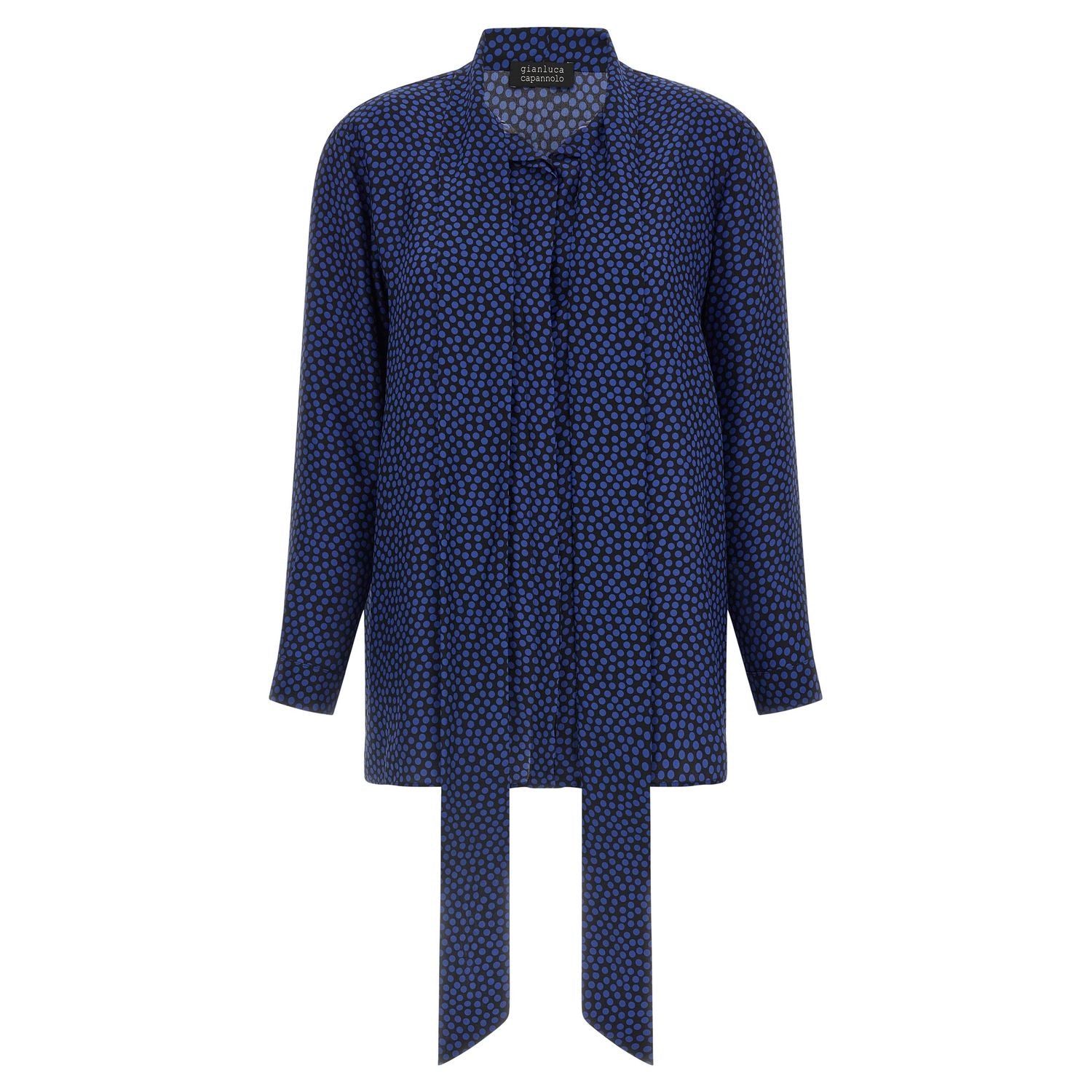 Gianluca Capannolo Blue Silk Blouse