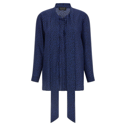 Gianluca Capannolo Blue Silk Blouse