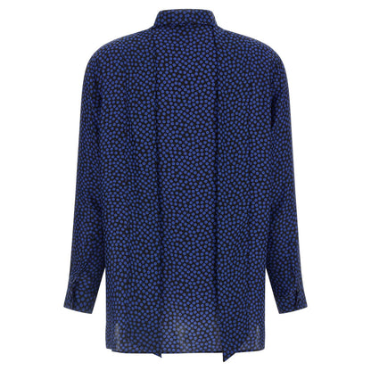 Gianluca Capannolo Blue Silk Blouse