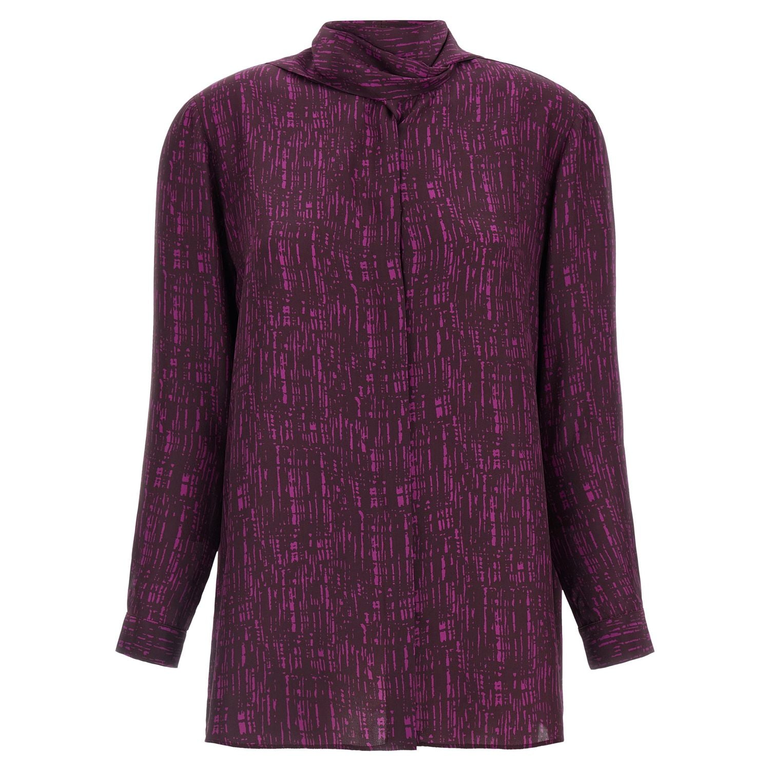Gianluca Capannolo Purple Silk Blouse