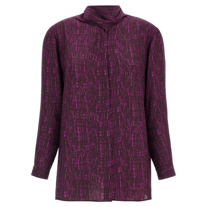 Gianluca Capannolo Purple Silk Blouse
