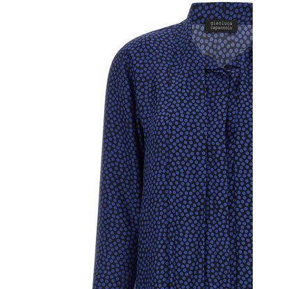 Gianluca Capannolo Blue Silk Blouse