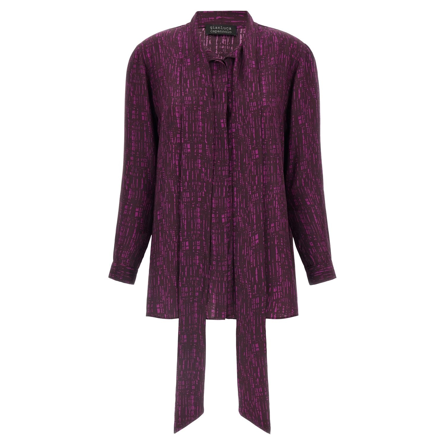 Gianluca Capannolo Purple Silk Blouse