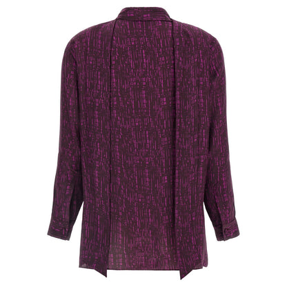 Gianluca Capannolo Purple Silk Blouse