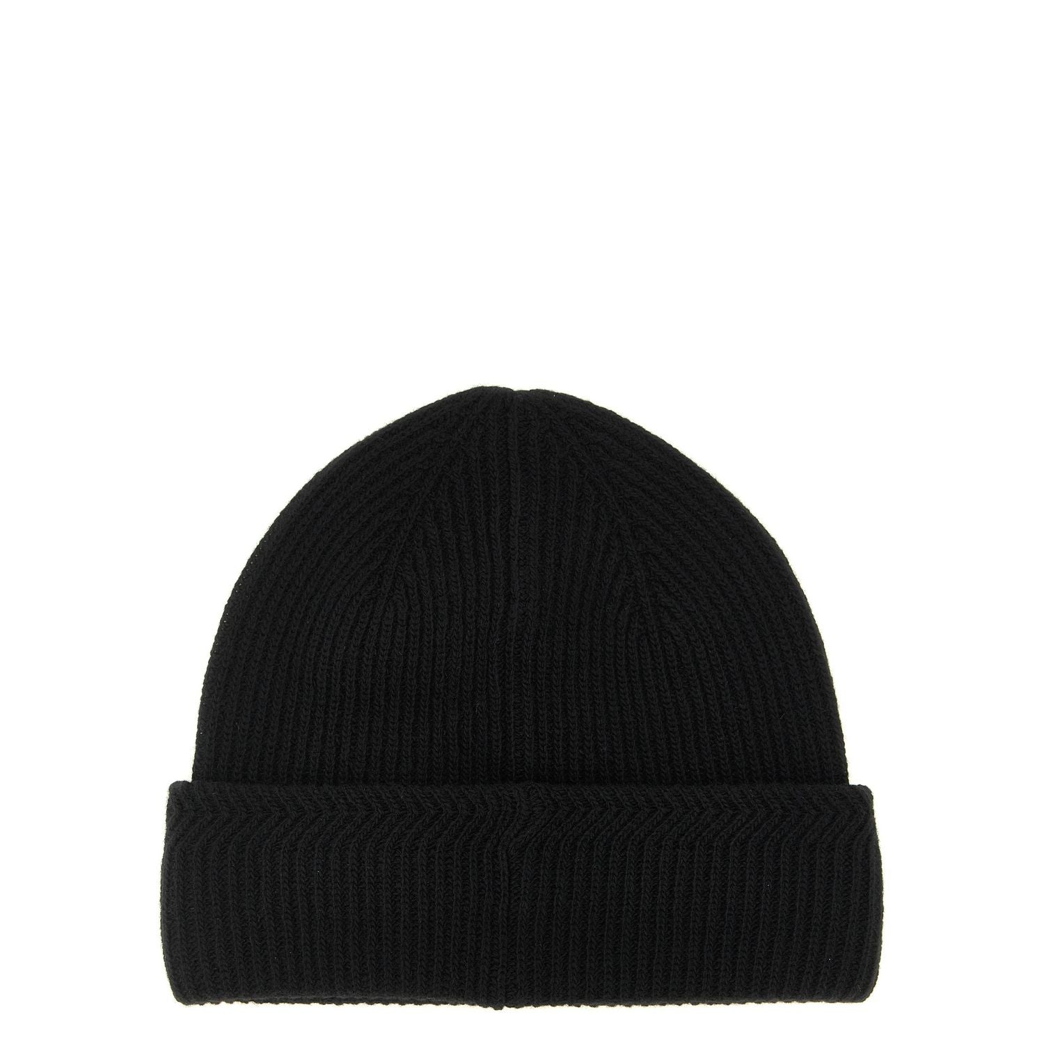 Moncler Black Virgin Wool Beanie