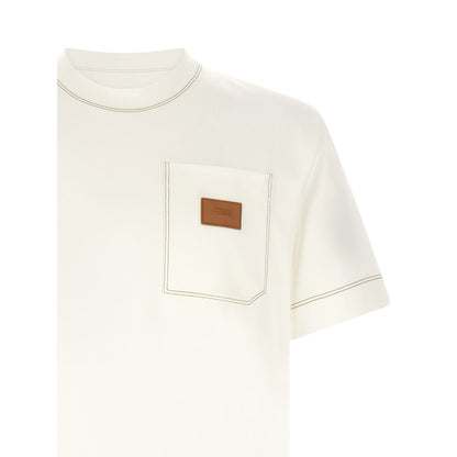 Fendi White Cotton T-Shirt