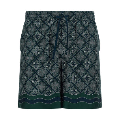 Casablanca Multicolor Silk Bermuda Shorts