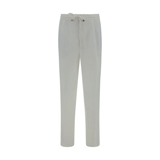 Brunello Cucinelli White Linen Casual Pants
