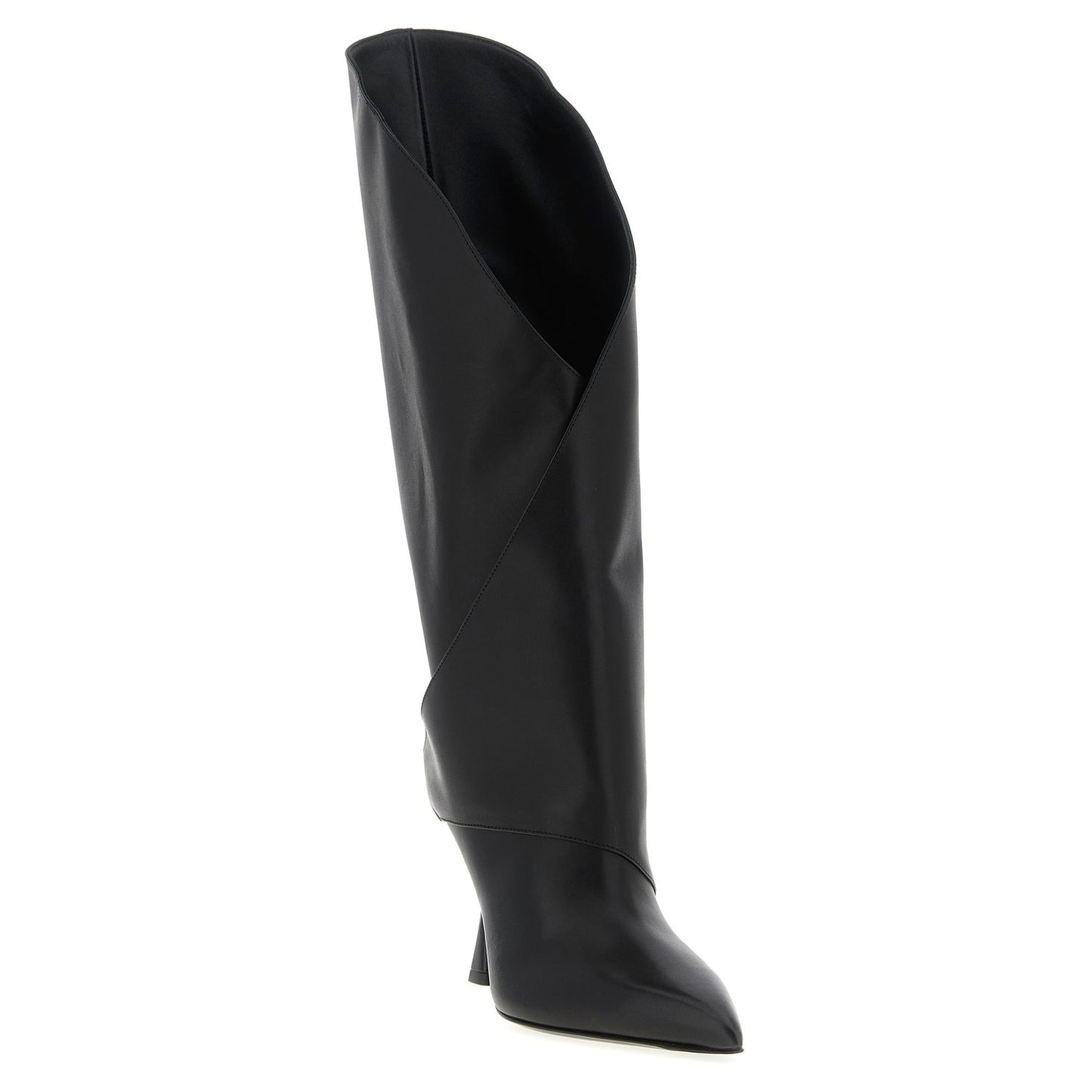 Balmain Black Calfskin Over The Knee